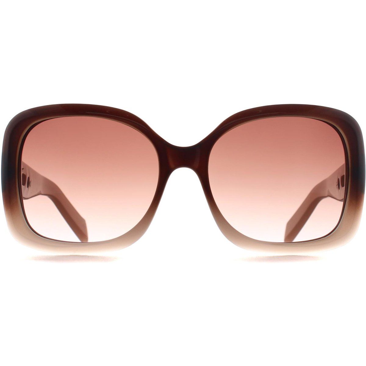 Braune Verlaufende Übergroße Sonnenbrille