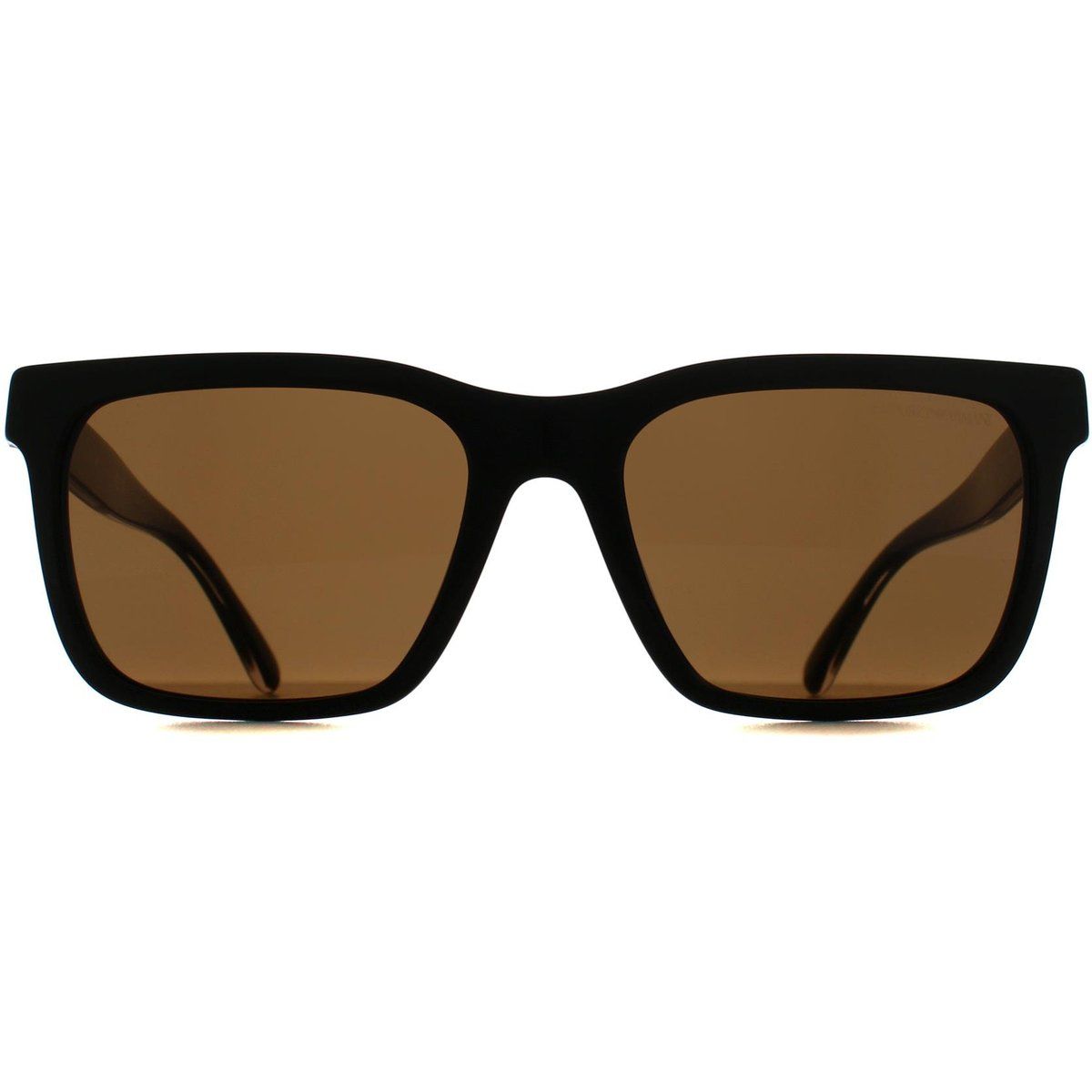 Sonnenbrille mit quadratischem Rahmen und braunen Gläsern
