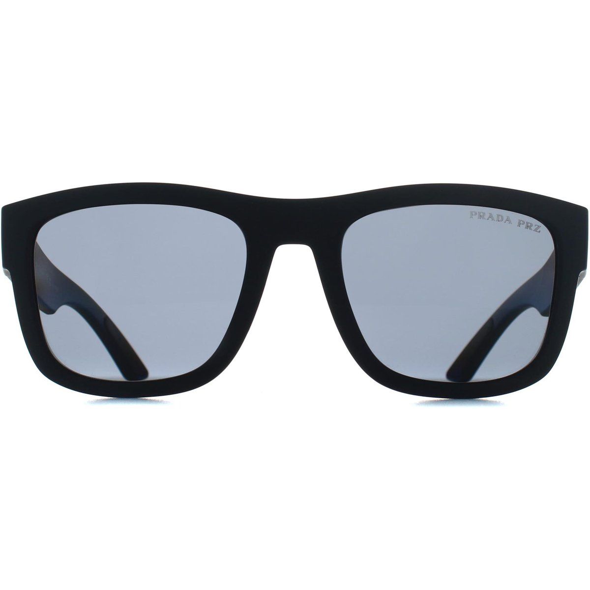 Mattschwarze rechteckige Sonnenbrille