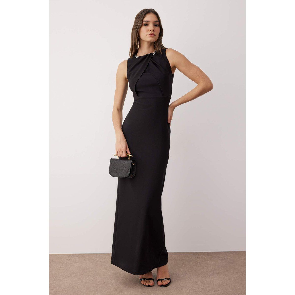 Elegantes ärmelloses Maxikleid, formell