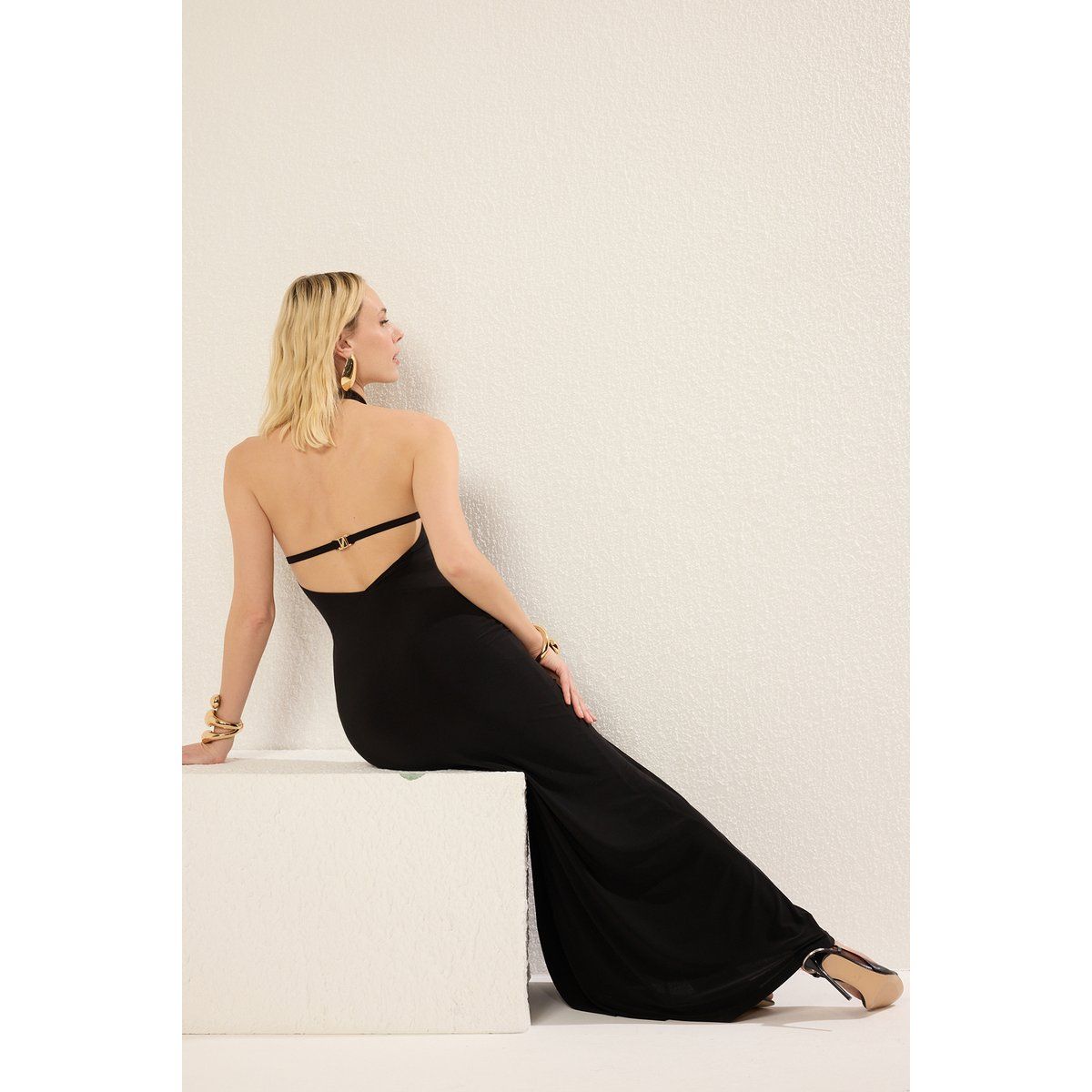 Elegantes ärmelloses Maxikleid