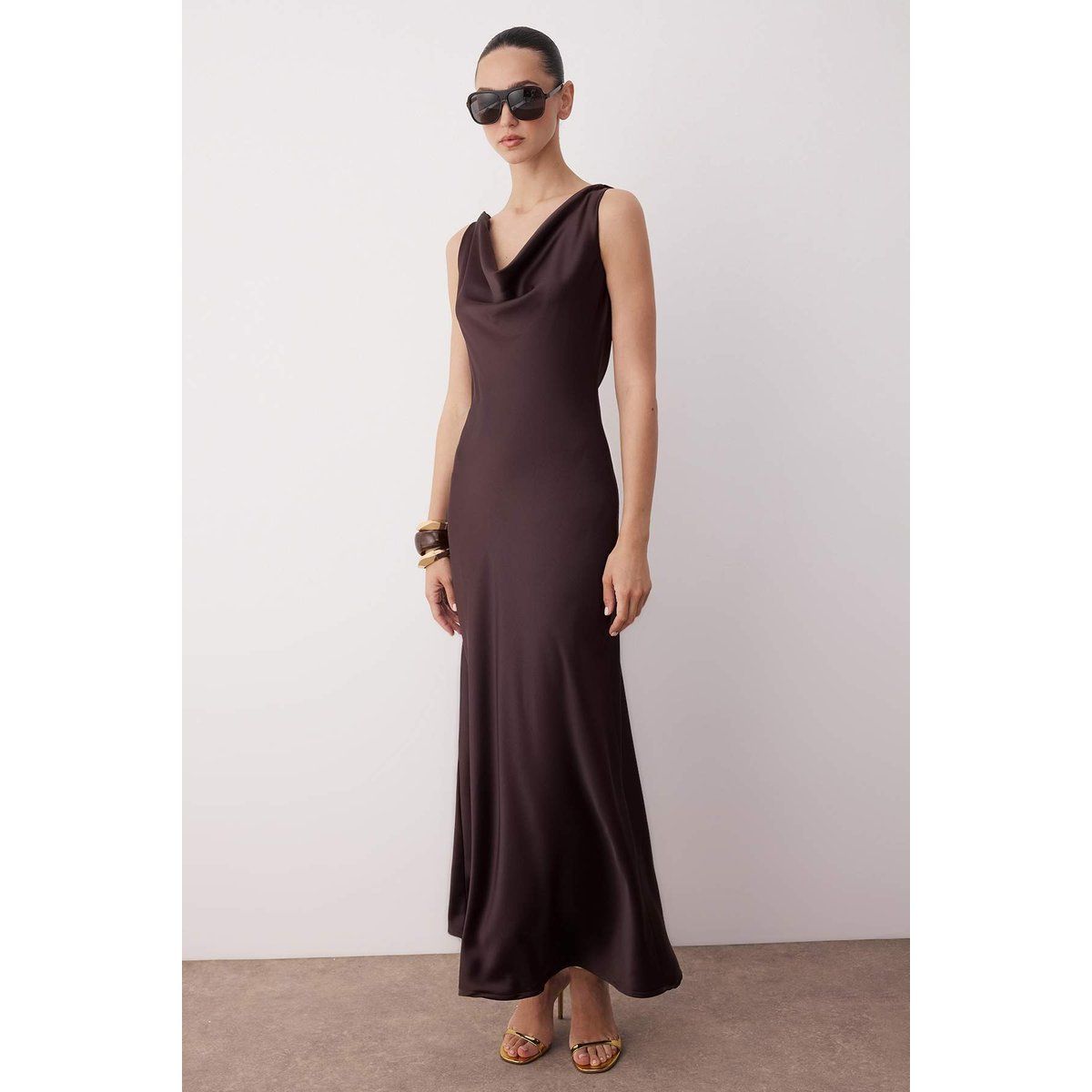 Elegantes ärmelloses A-Linien-Maxikleid