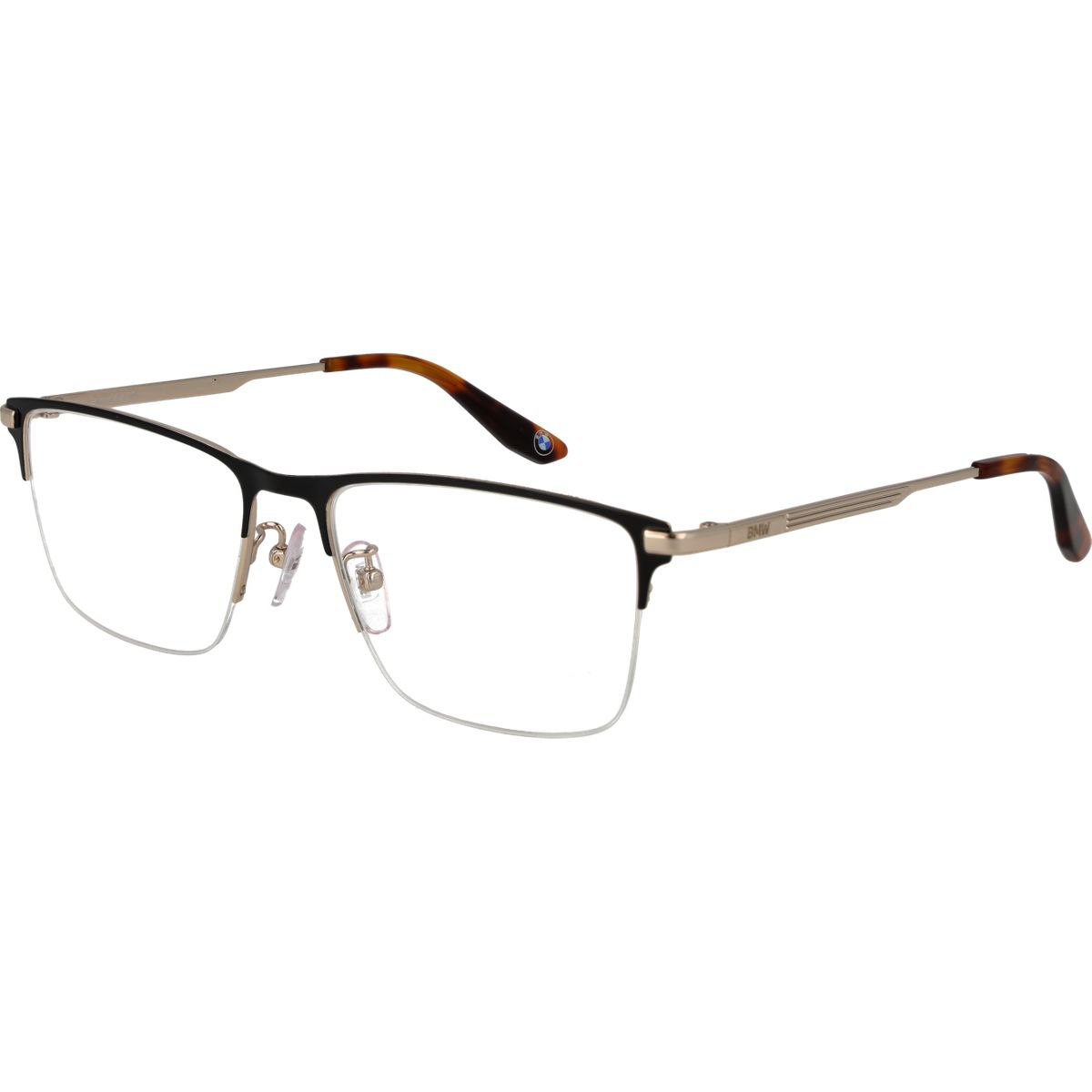 Rechteckige Halbrand-Brille mit Metallrahmen