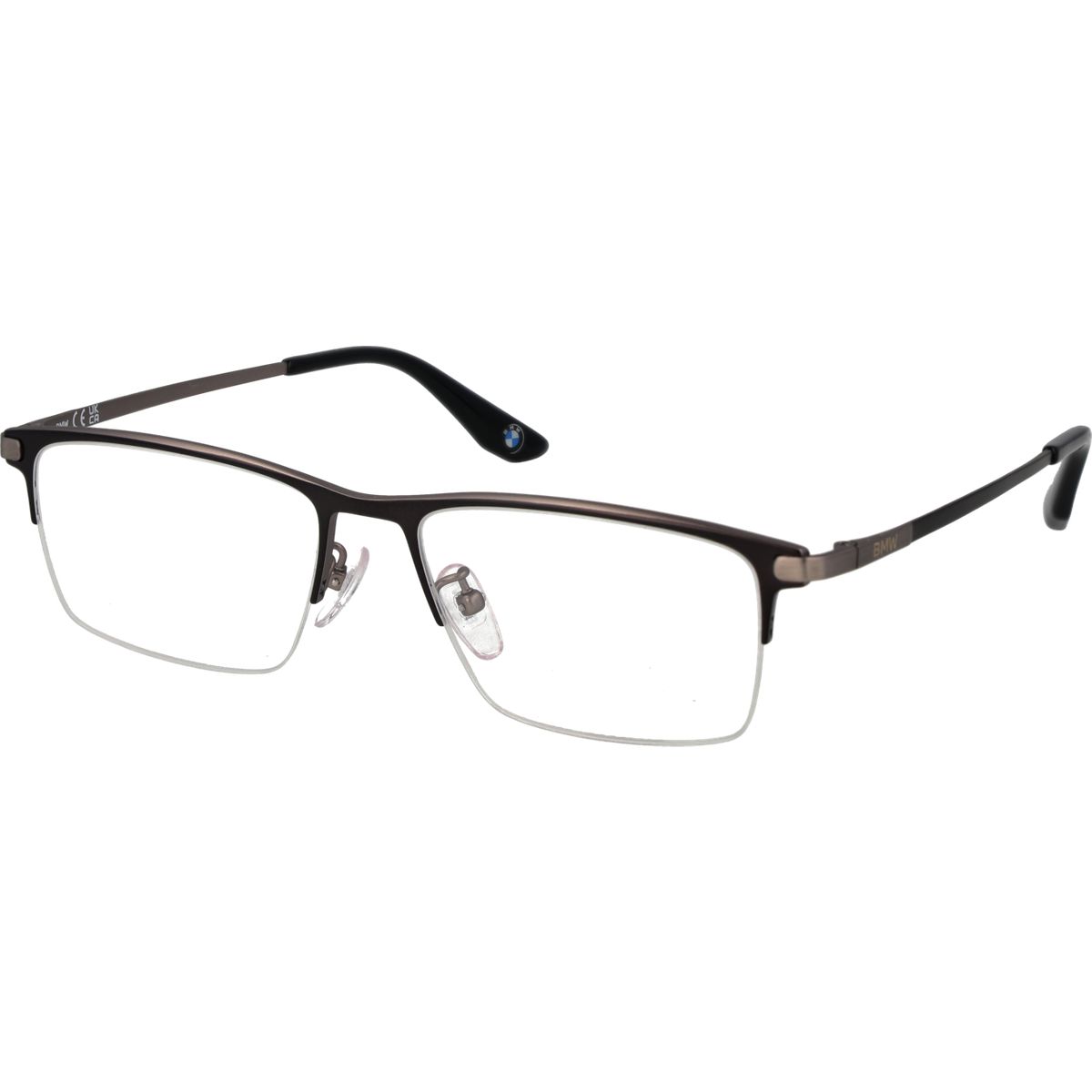 Rechteckige Halbrand-Metallbrille