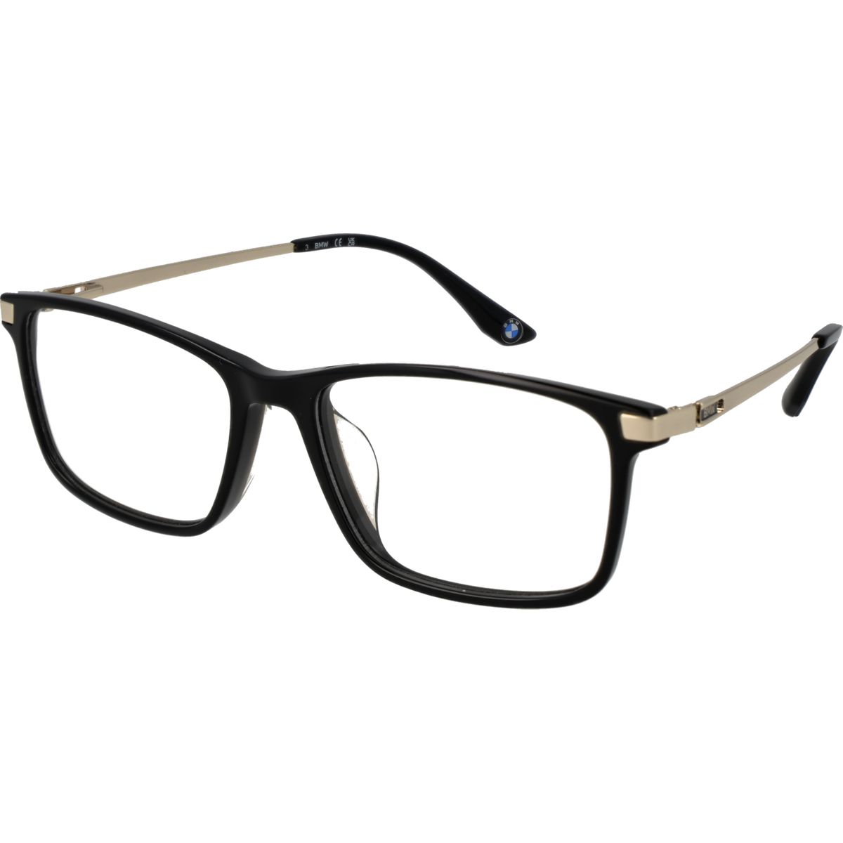Rechteckige Vollrandbrille in Schwarz