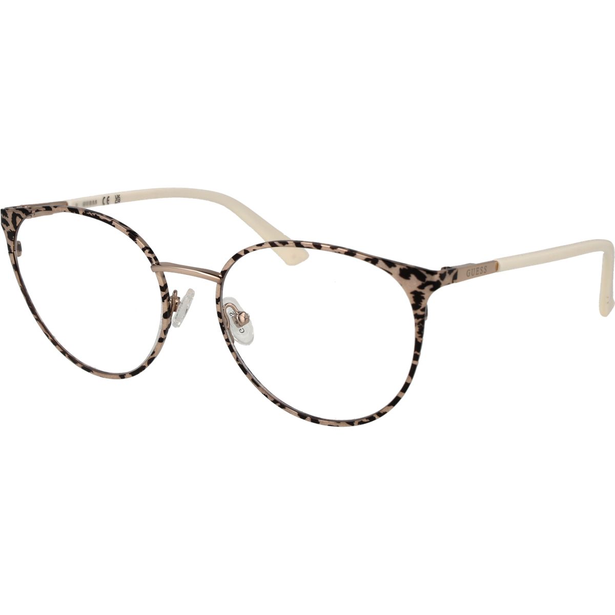 Runde Brille mit Leopardenmuster