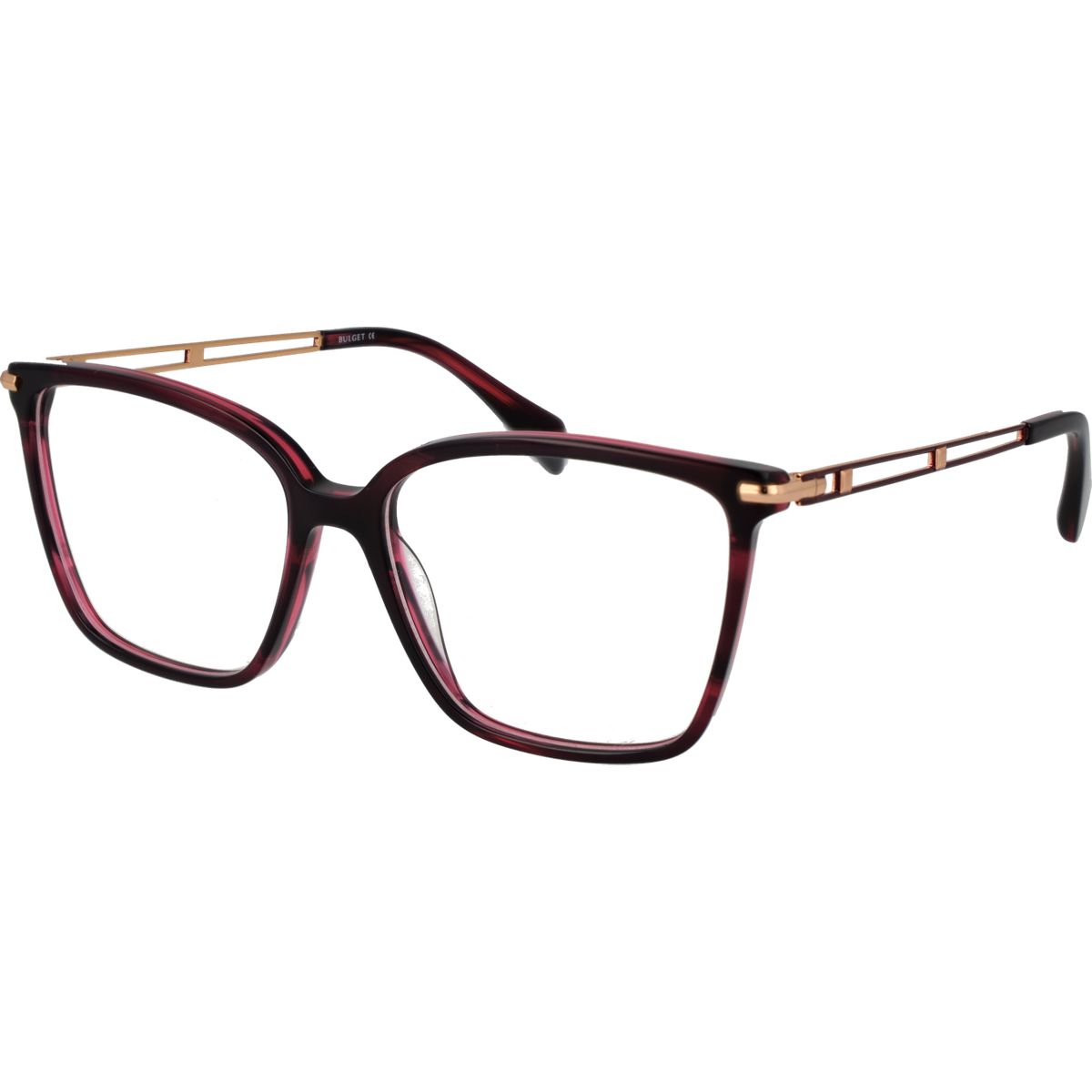 Burgunderfarbene Acetat-Vollrandbrille