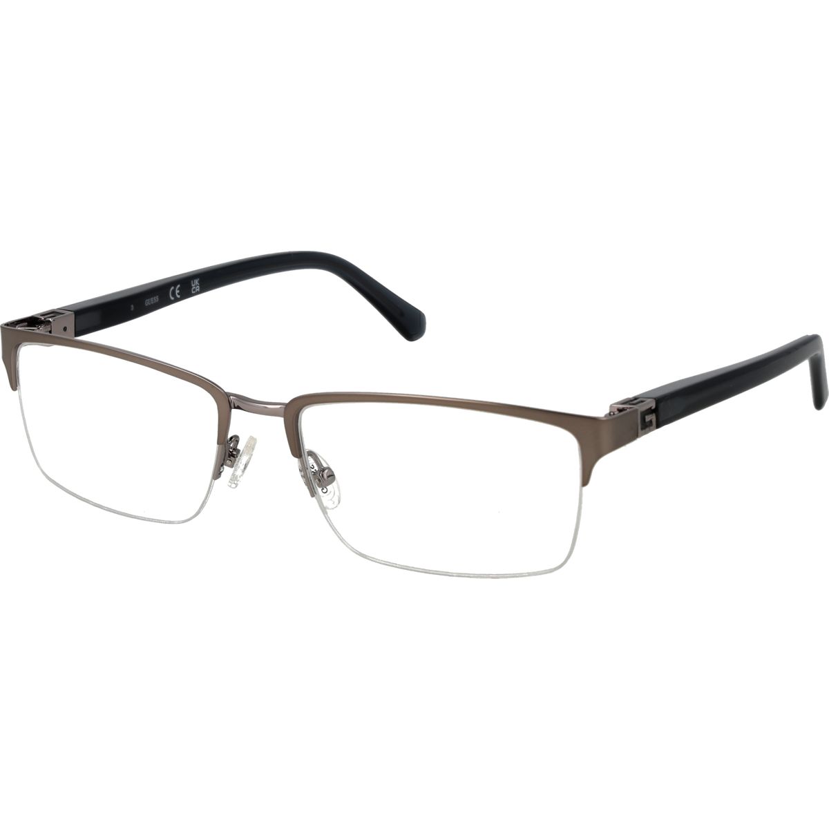 Rechteckige Halbrand Metallrahmen Brille