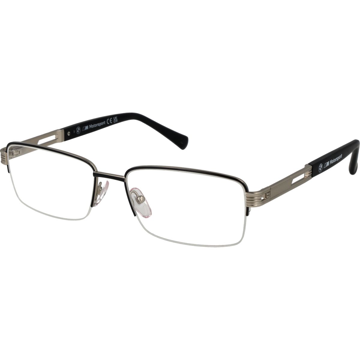 Rechteckige Halbrand Metallbrille