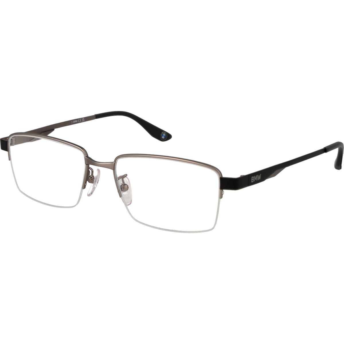Rechteckige Halbrand-Metallbrille