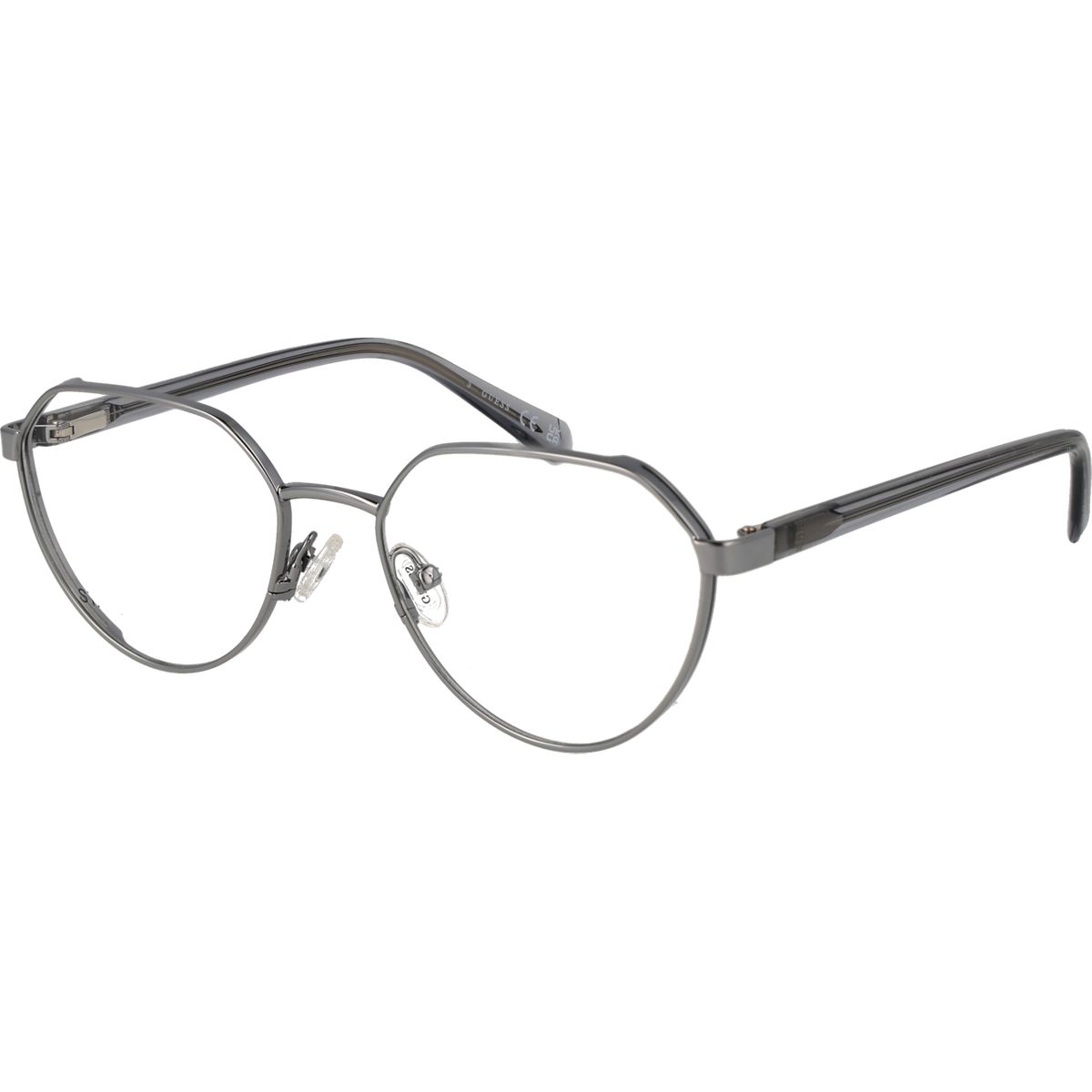 Runde Silberne Metall Vollrandbrille