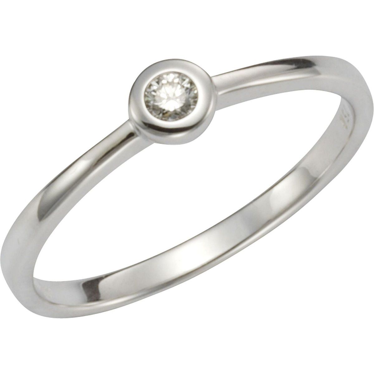 Minimalistischer Diamantring aus Weißgold