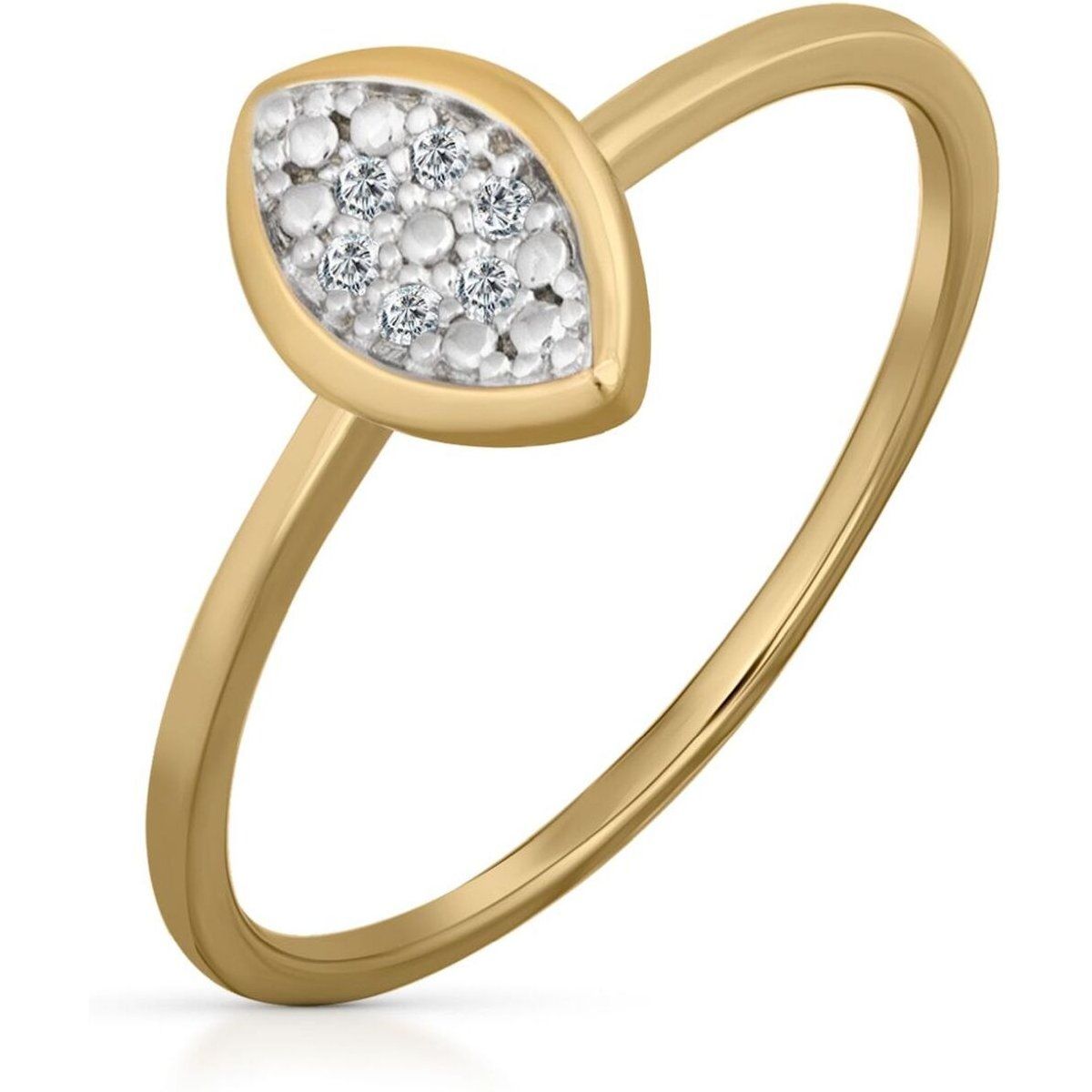 Goldring mit Diamantakzent