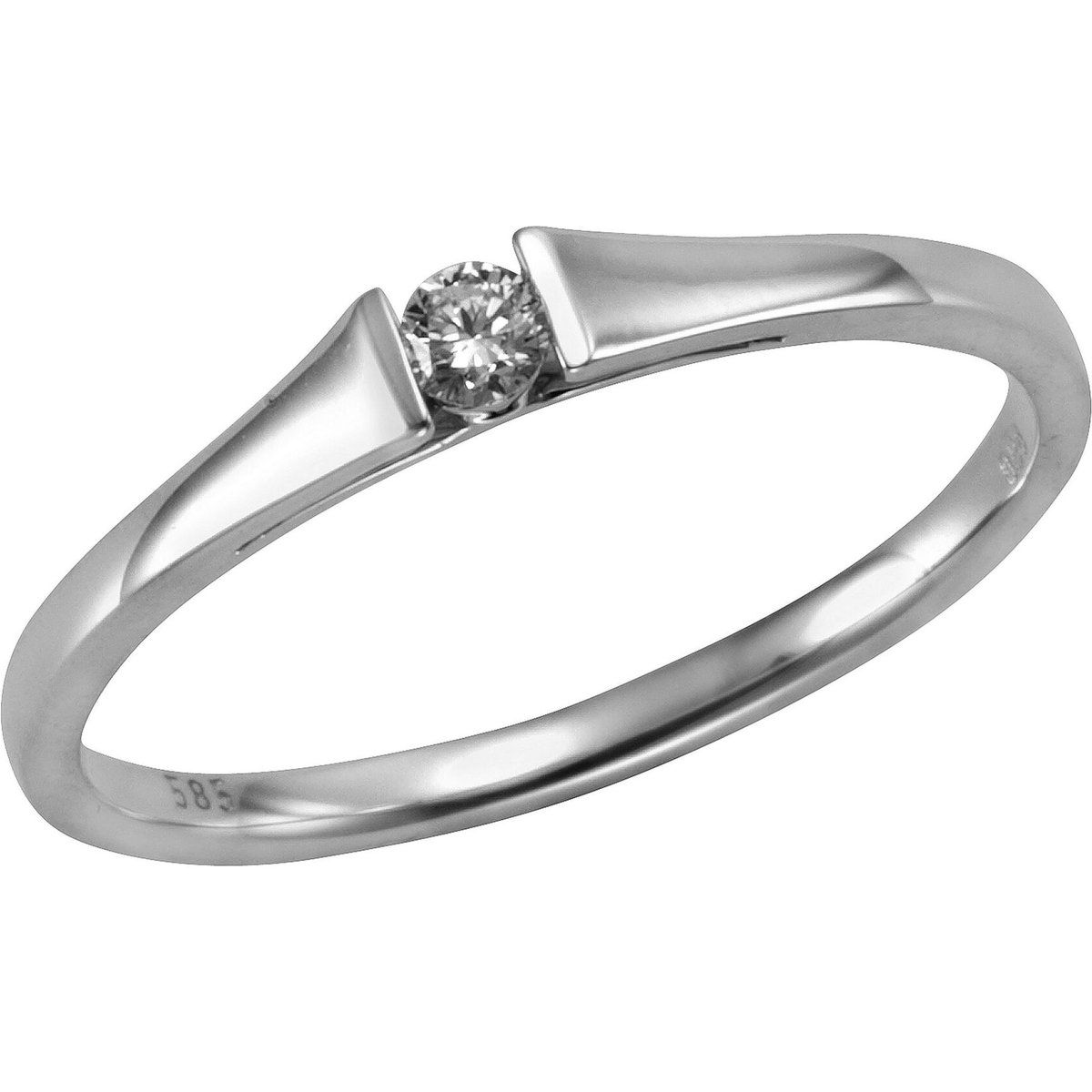 Eleganter Solitärring mit Brillant