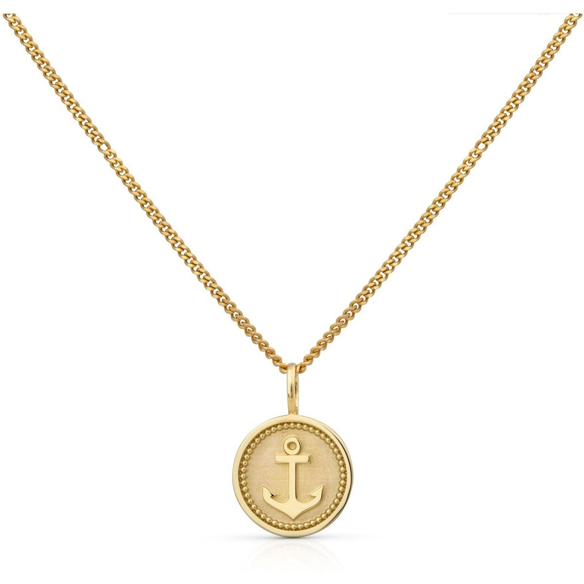 Goldene Anker Anhänger Halskette