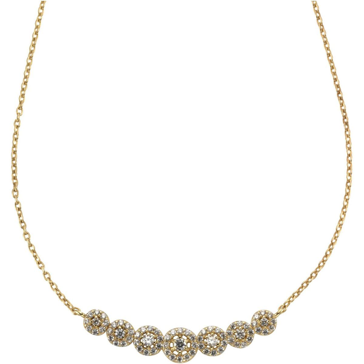 Zarte Goldkette mit Zirkonia