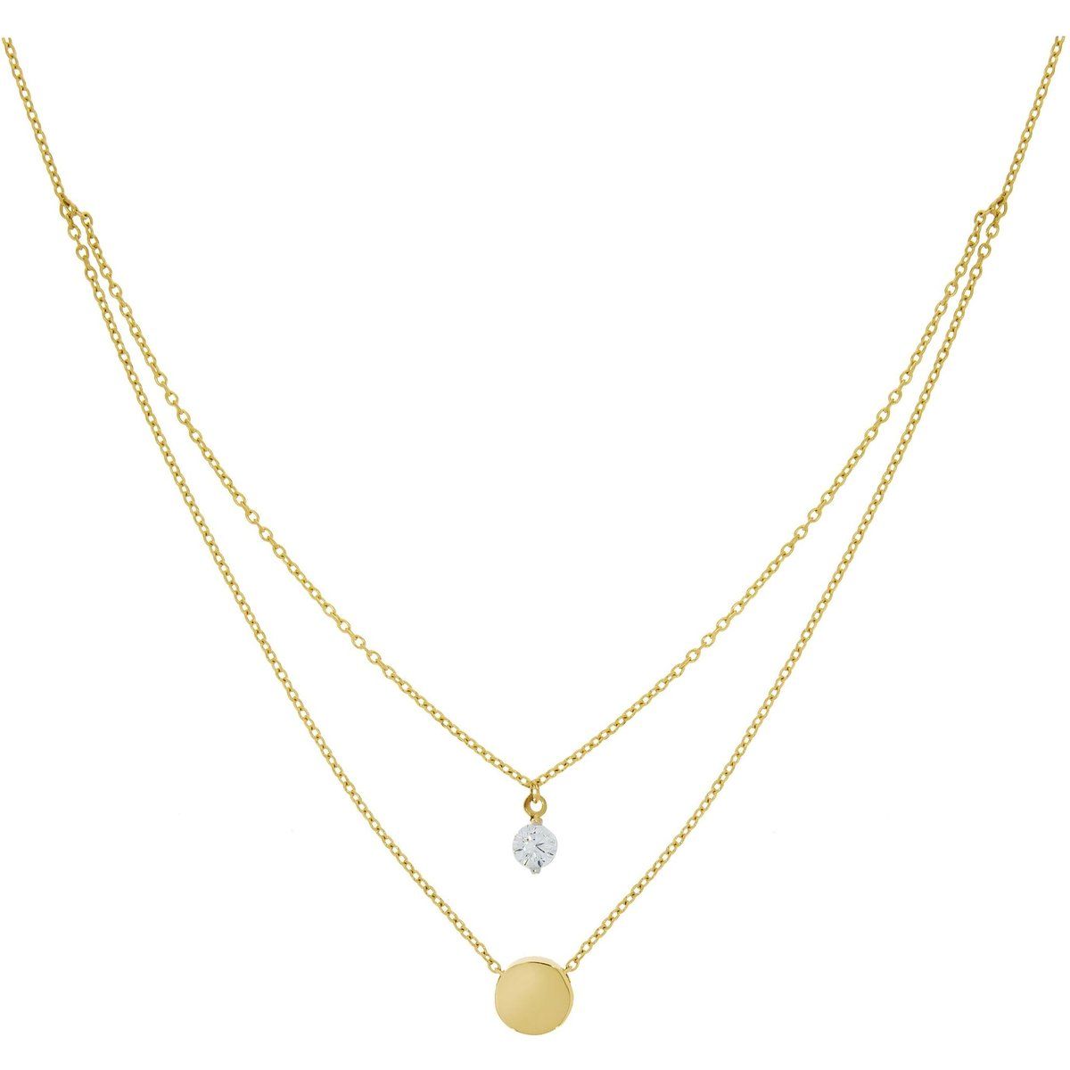 Elegante mehrlagige Halskette mit Anhängern