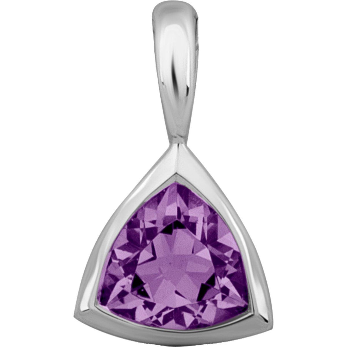 Anhänger mit Amethyst im Trillionschliff