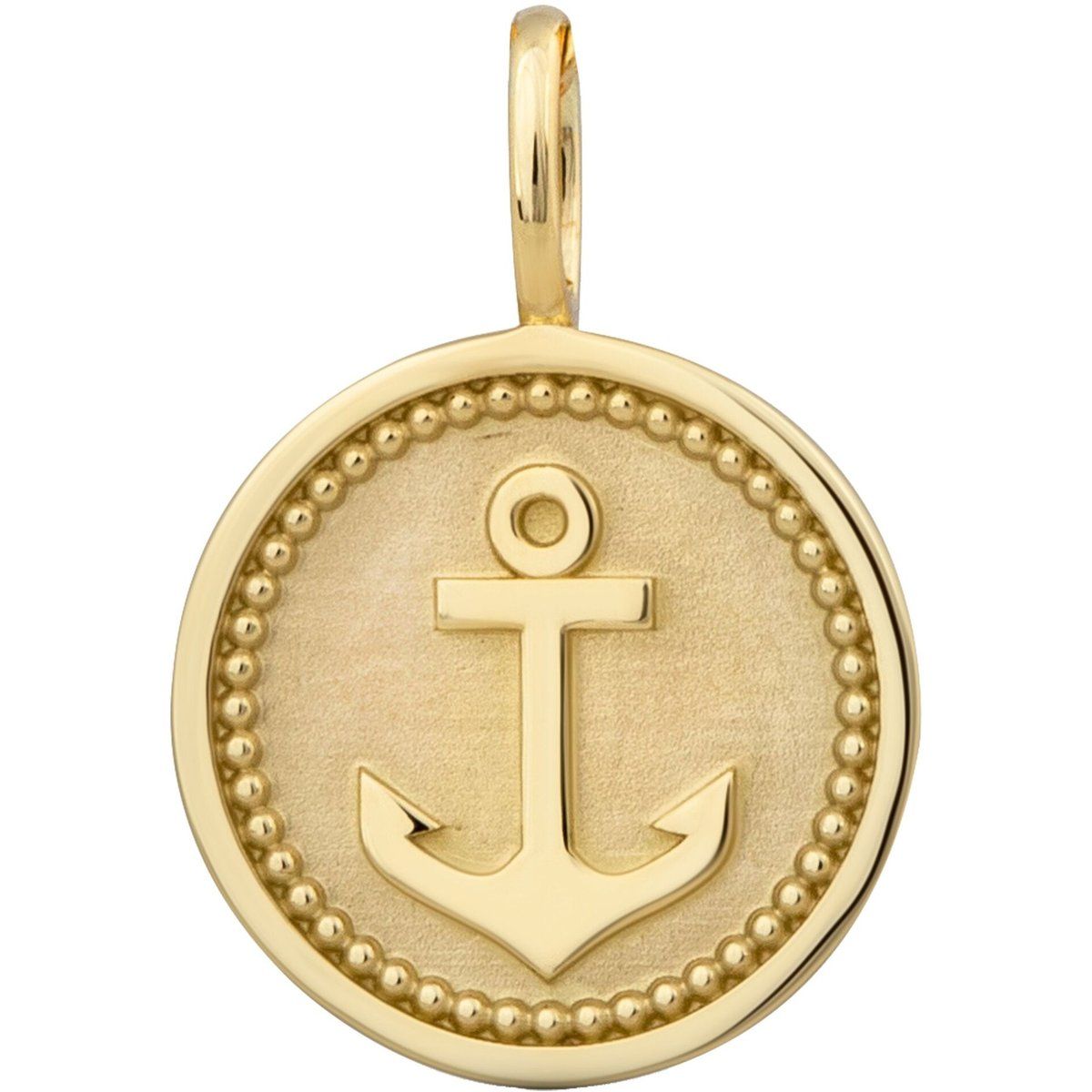 Goldener Anhänger mit Ankermotiv