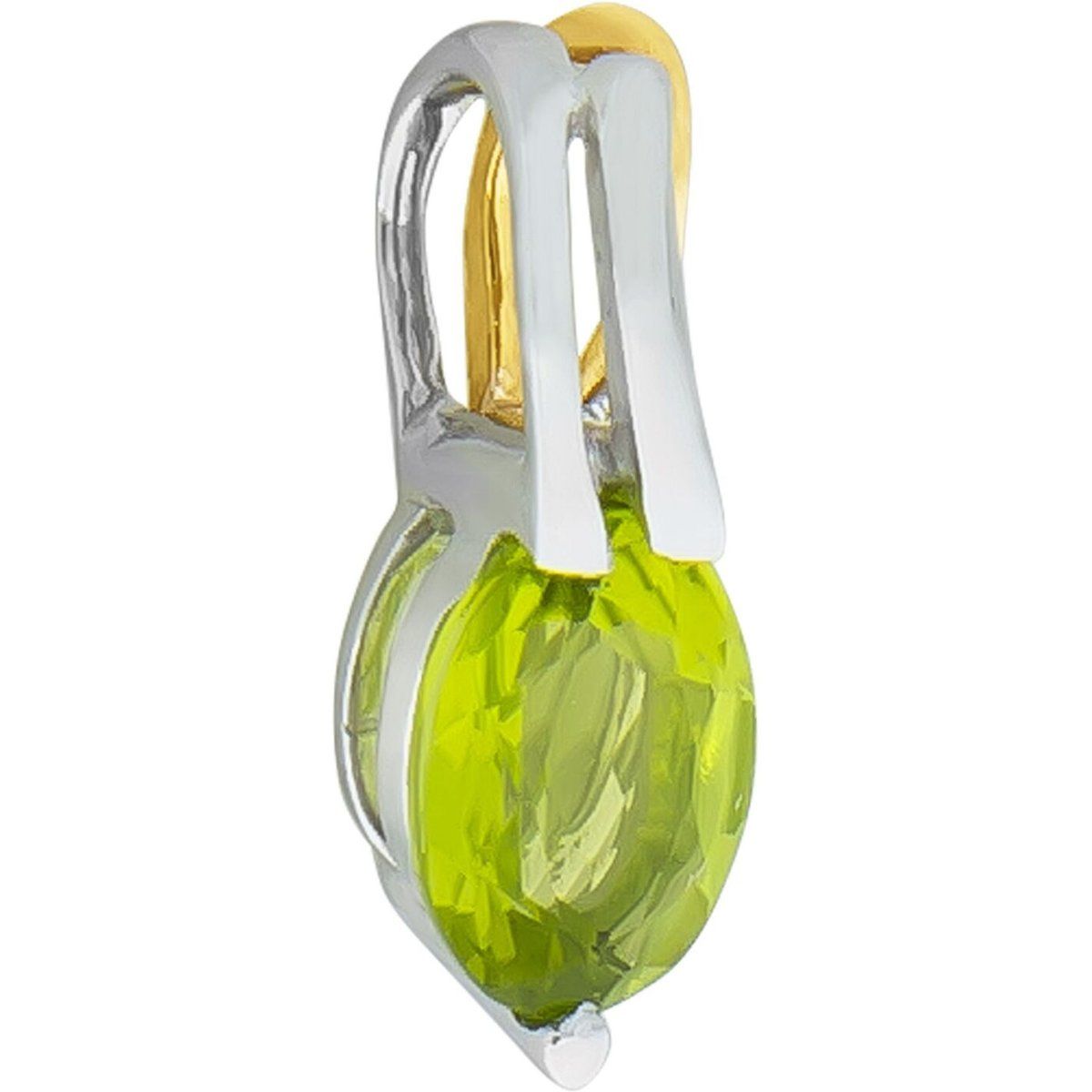Eleganter Bicolor Goldanhänger mit Peridot