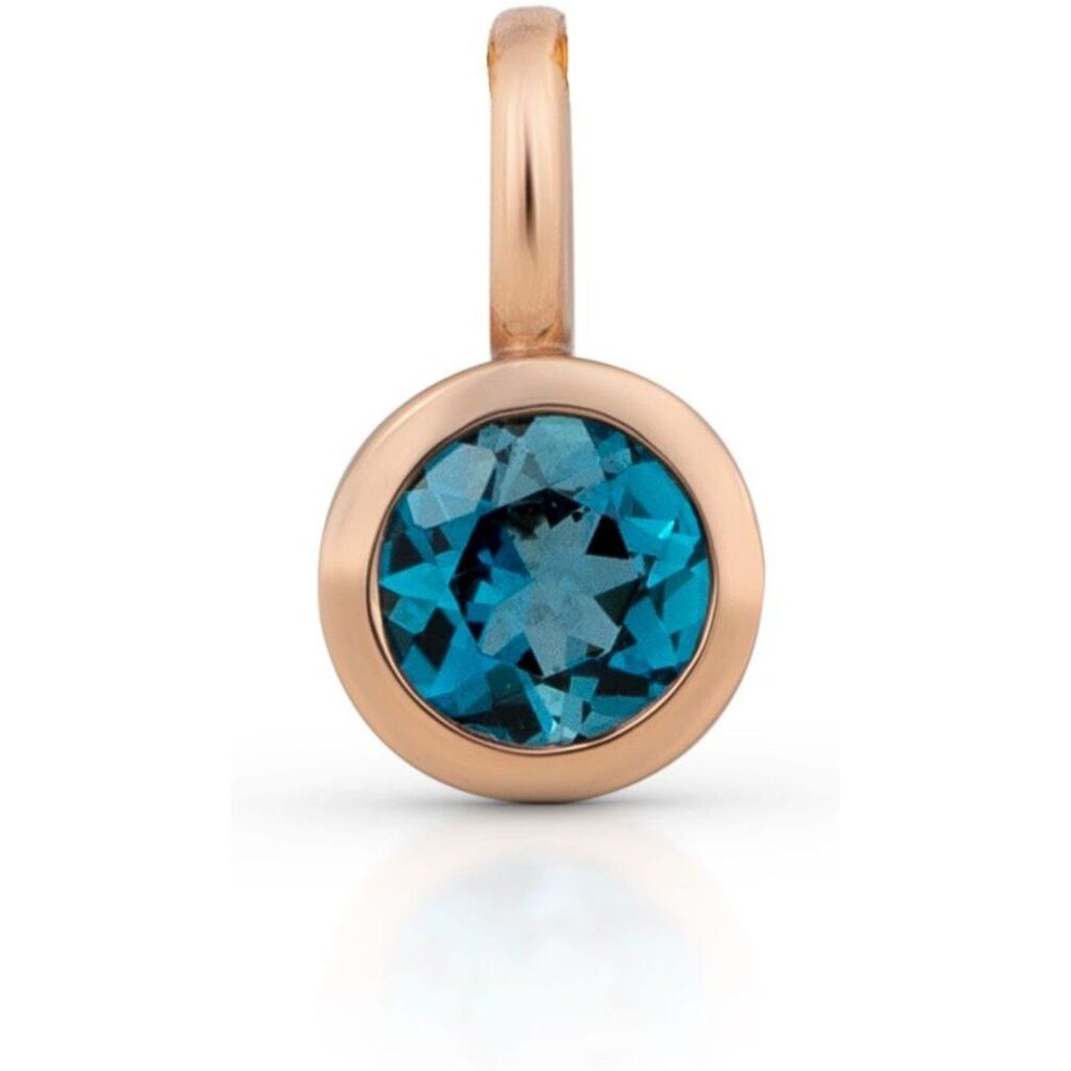 Blauer Topas Roségold Anhänger