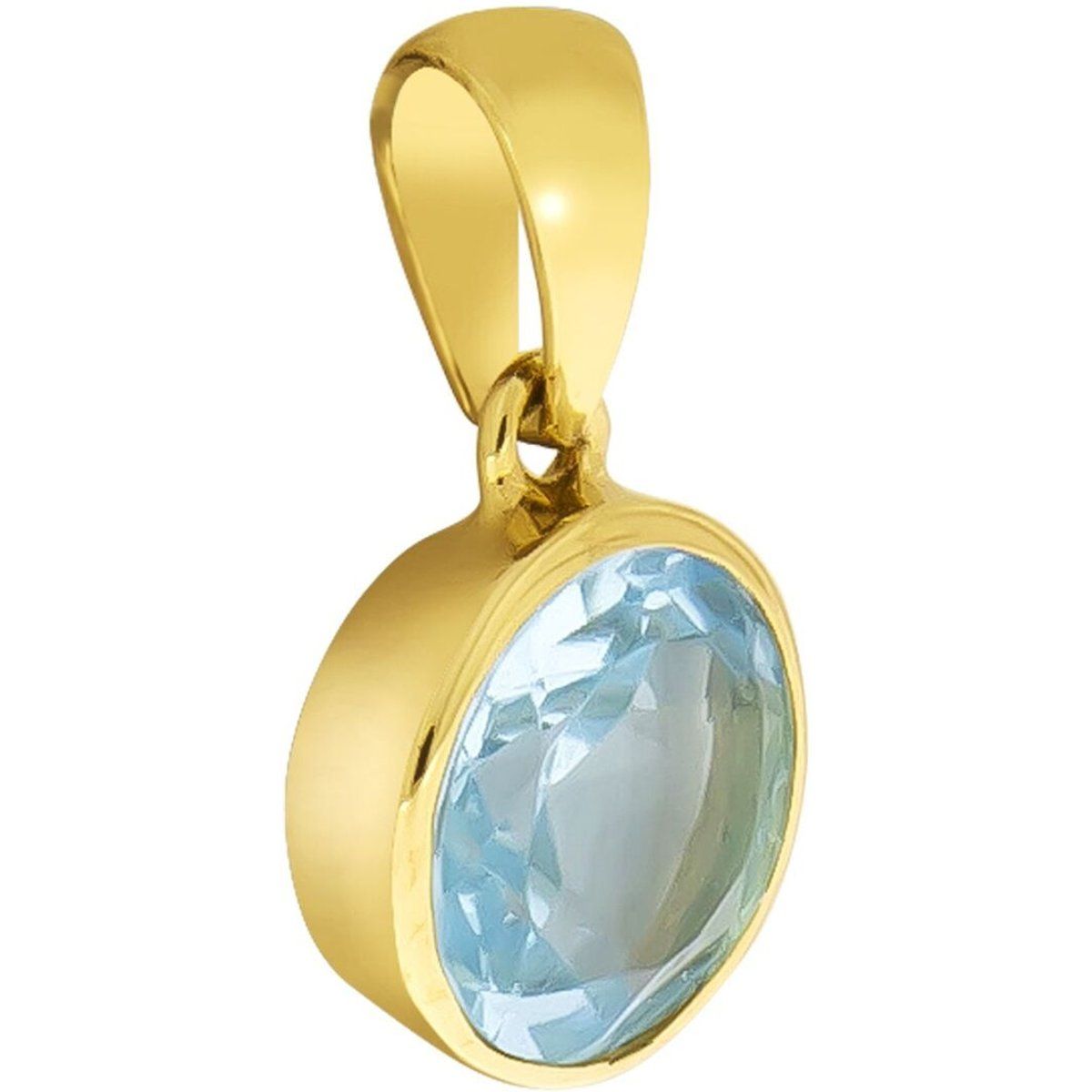Blautopas Gold Anhänger
