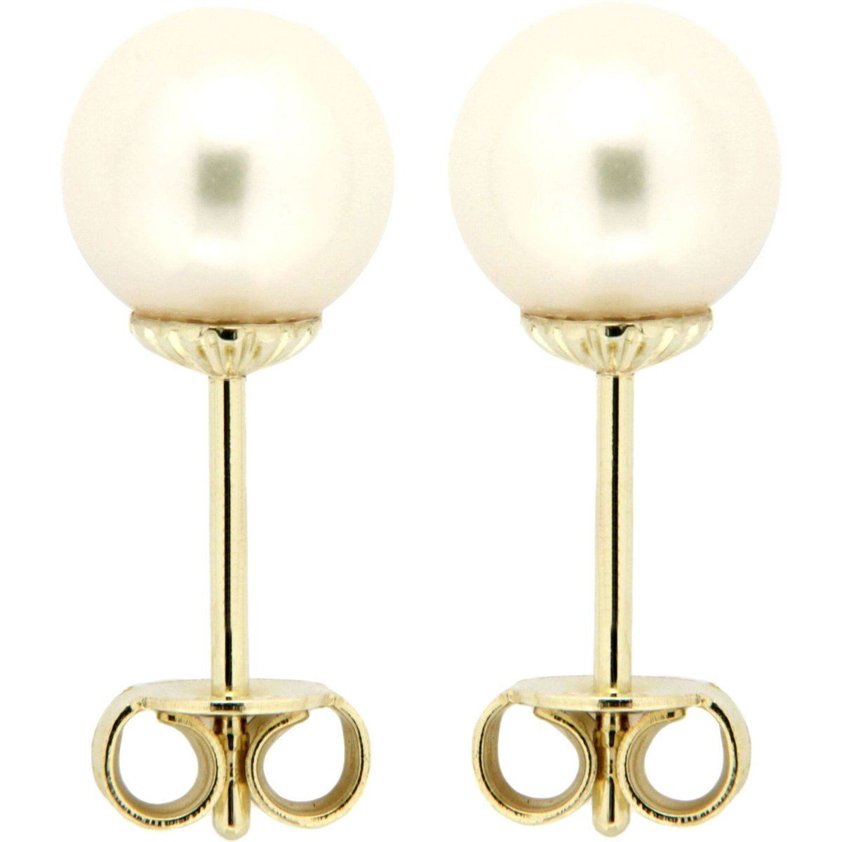 Elegante runde Perlenohrstecker