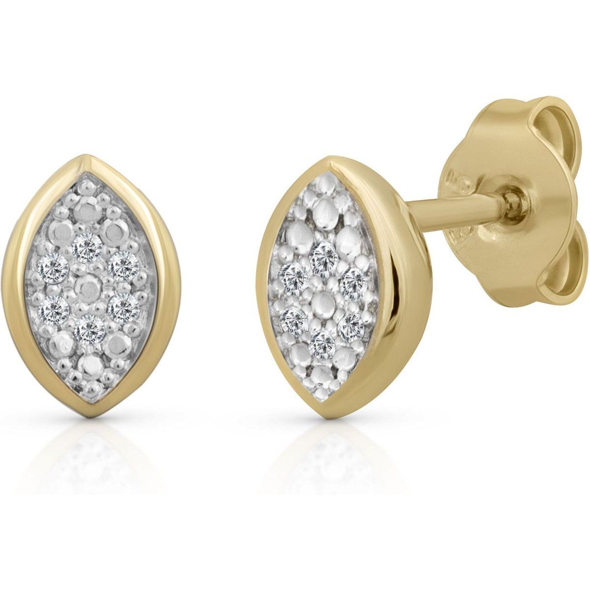Elegante Marquise-Diamant-Ohrstecker
