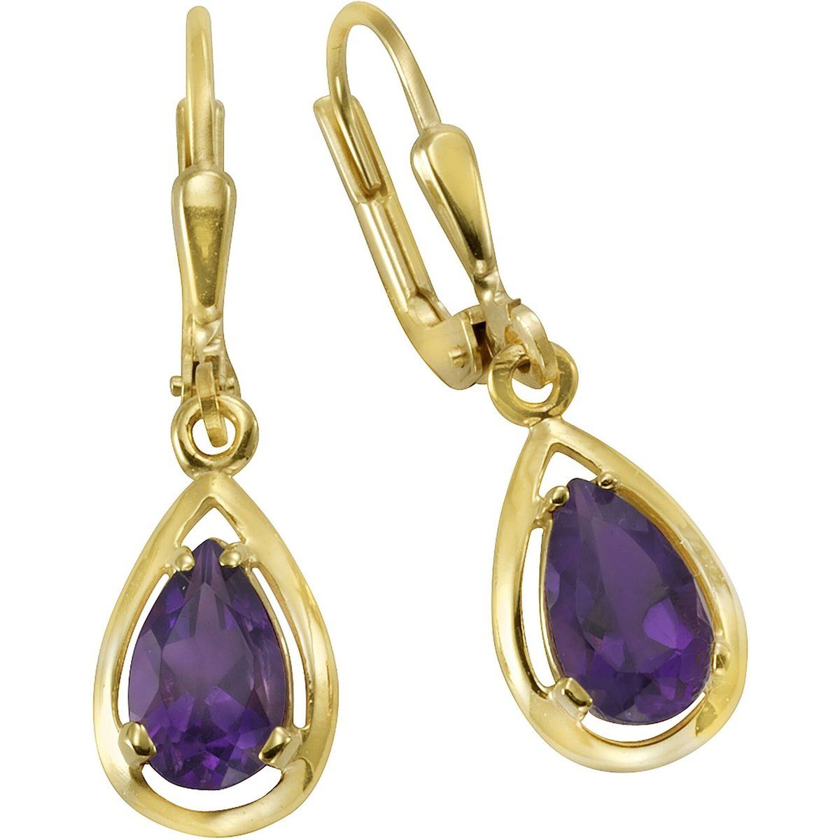 Amethyst Tropfen Ohrhänger
