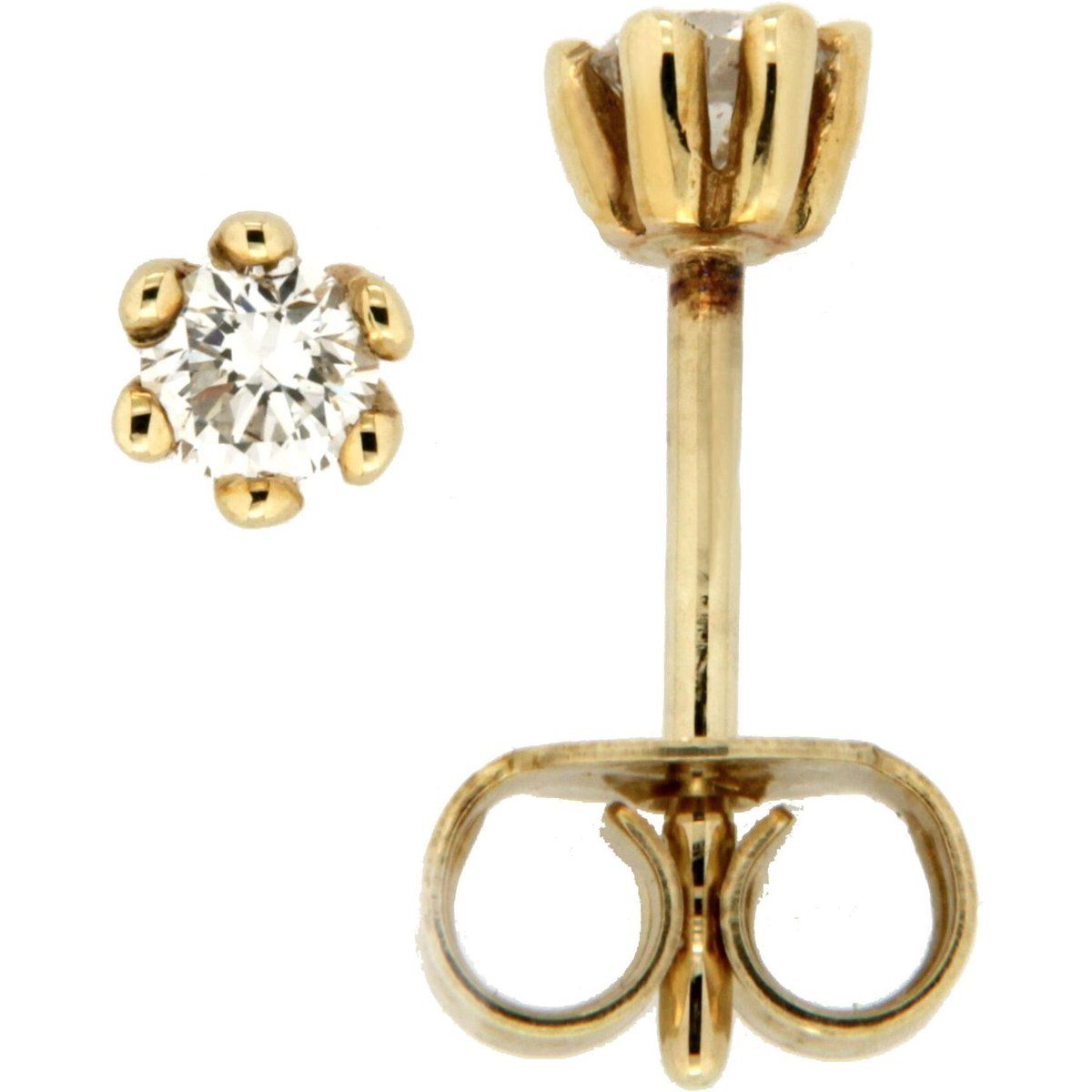 Klassische Diamant-Solitär-Ohrstecker