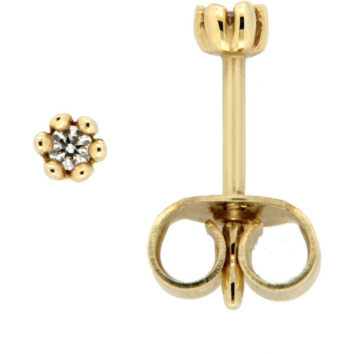 Goldene Ohrstecker mit Diamanten