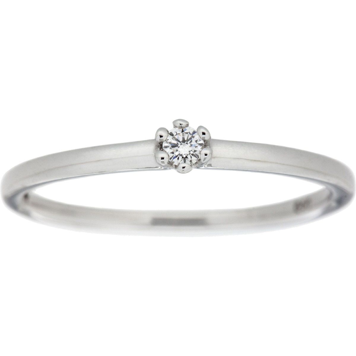 Minimalistischer Goldring mit Brillant