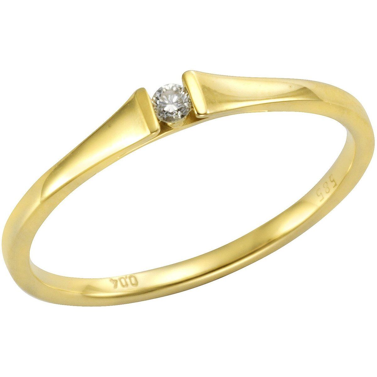 Goldring mit Diamant