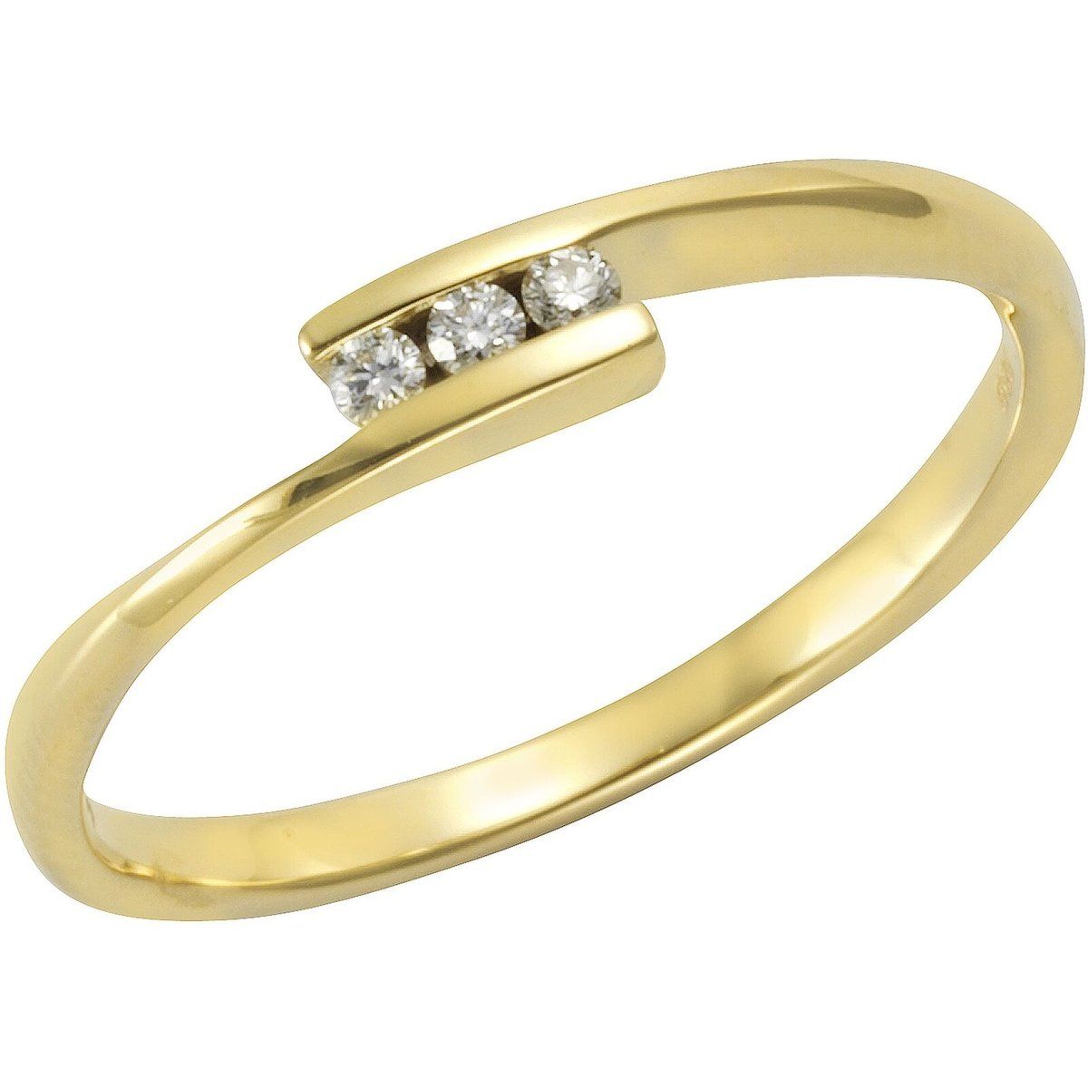 Goldring mit Diamantakzenten