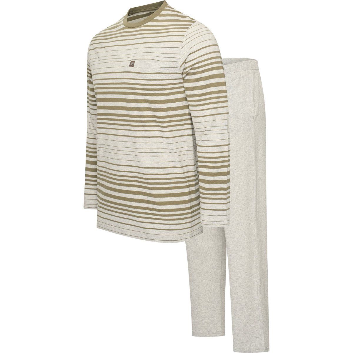 Gestreiftes Langarm-Pyjama-Set